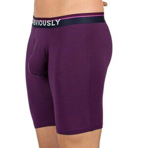 OBVIOUSLY Men's A09 PrimeMan 6 Inch Boxer Brief (Purple, Small)